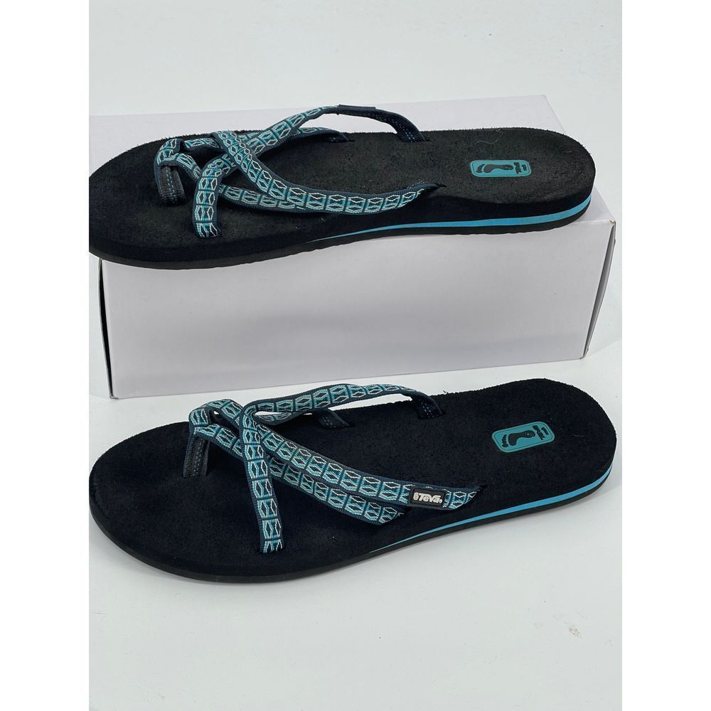 Tevas‎ Sandals Strappy Blue Black Women's Size 11